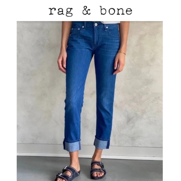 rag & bone Dre Low Rise Slim Boyfriend Jeans - Picture 1 of 9